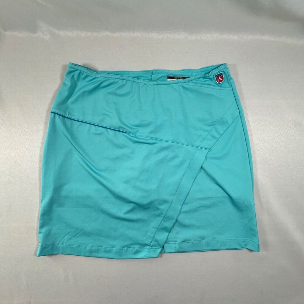 Antigua Desert Dry Teal Aqua Faux Wrap Athletic Golf Tennis Skirt/Skort Size S